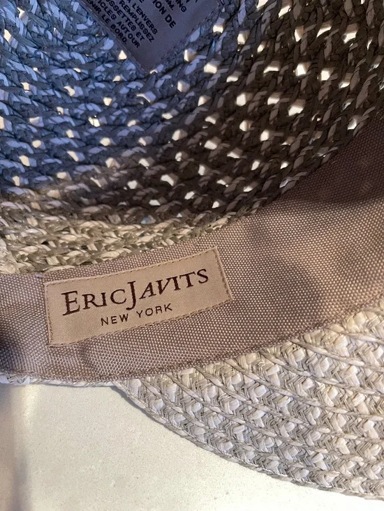 Eric Javits Squishee Adjustable Back "Army Girl" Hat / Cap in Gray White - Picture 10 of 14